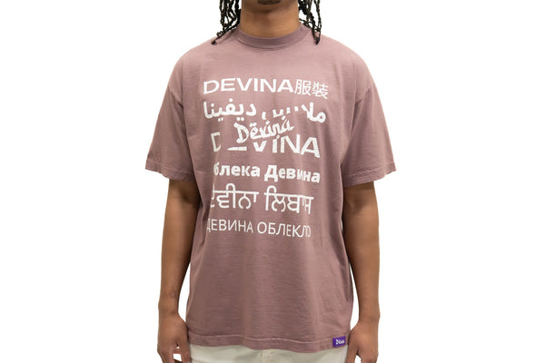 Washed Pink Devina Language T-Shirt