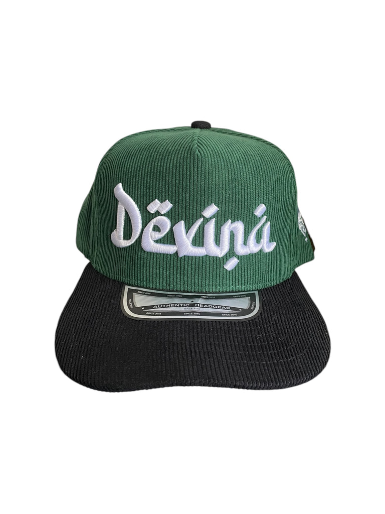 Devina BLK/Green Corduroy Hat