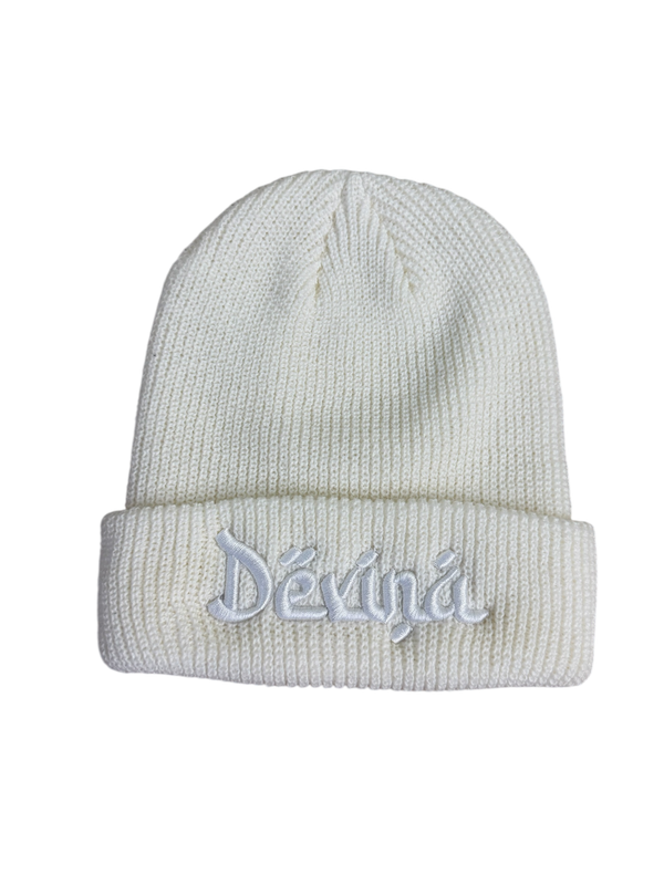 White Devina Beanie