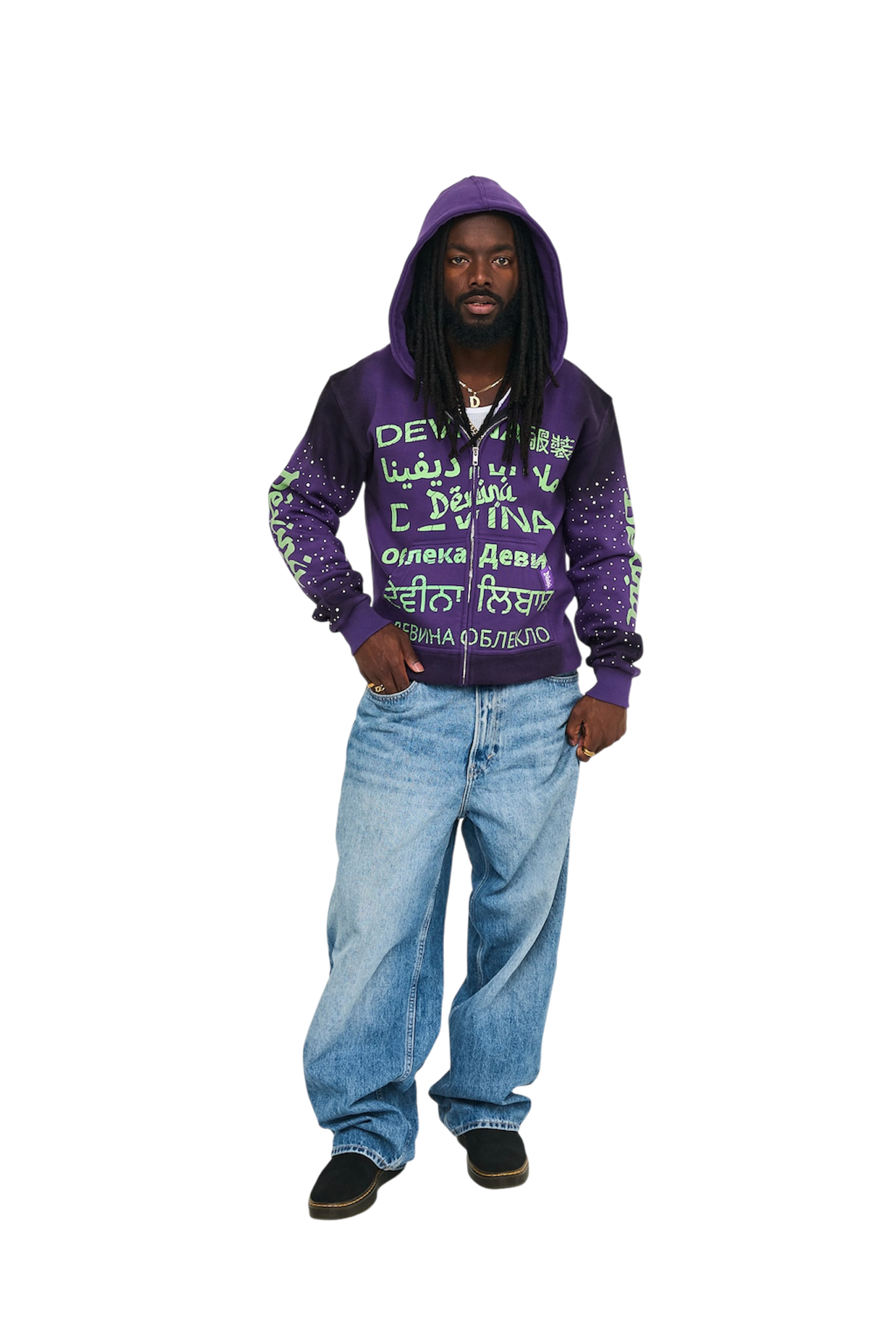 DEVINA Language Zip Hoodie (Purple)