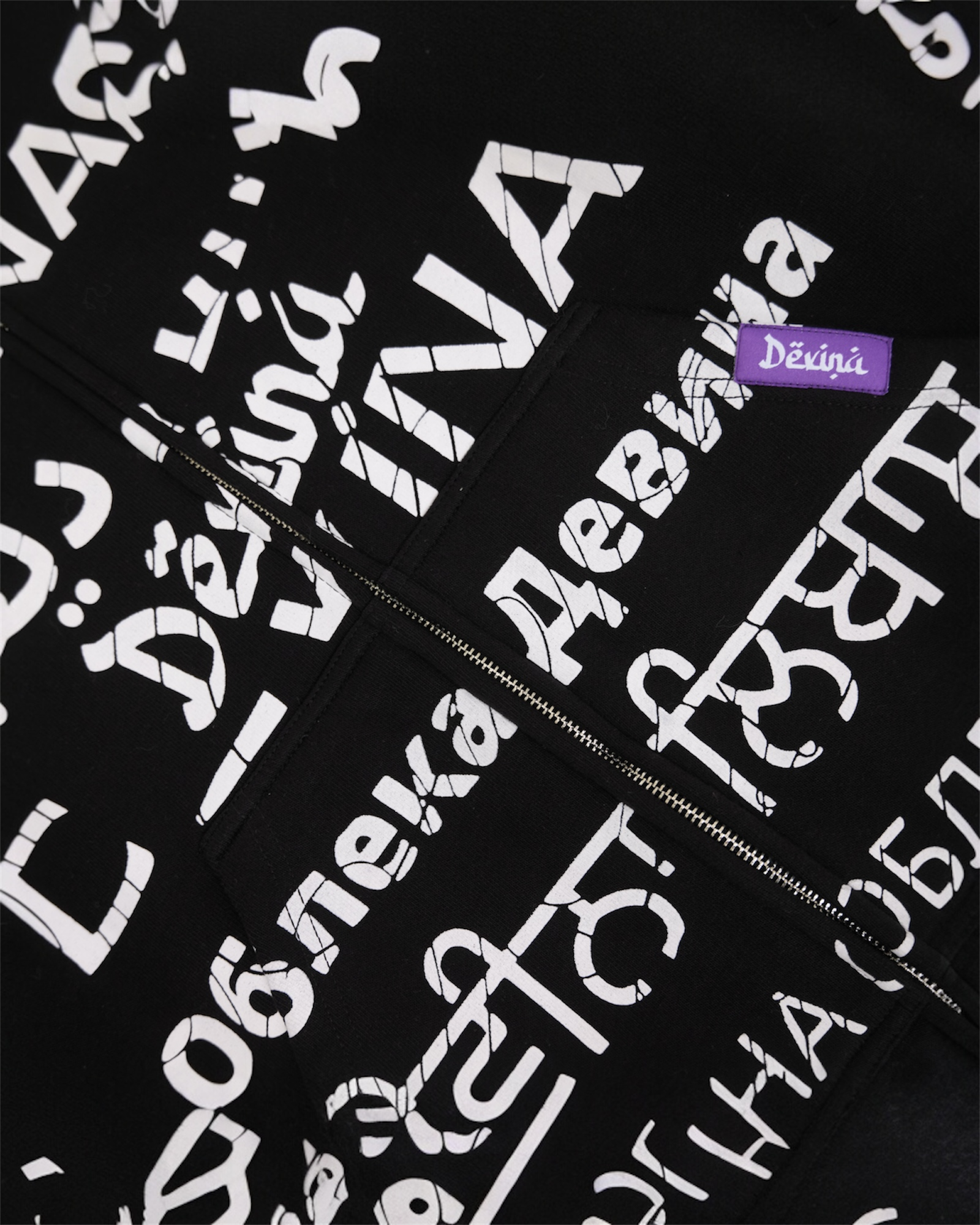 DEVINA Language Zip Hoodie (Black)